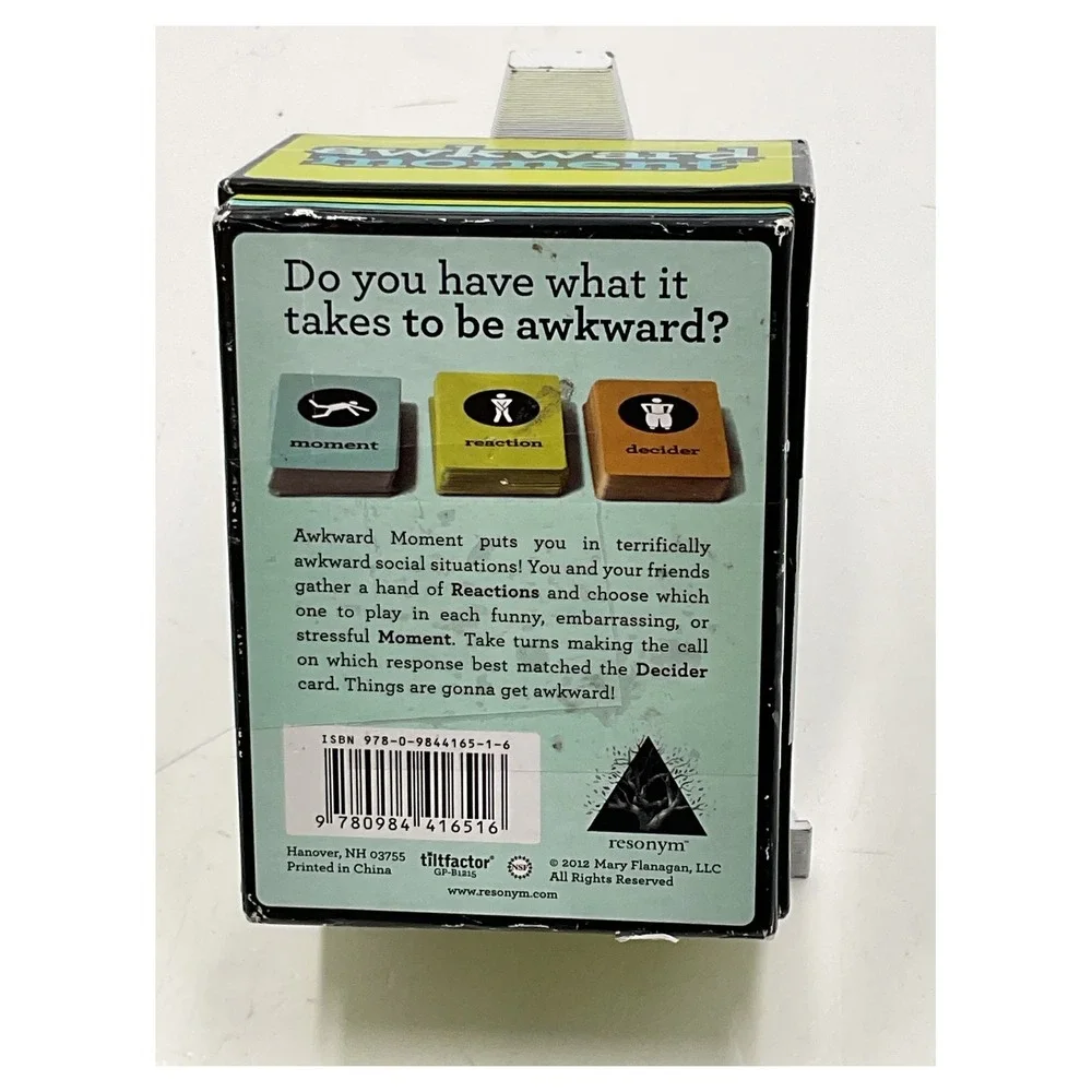 Resonym Awkward Moment Card Game Social Party Game‎ 432 Cards Ages 12+